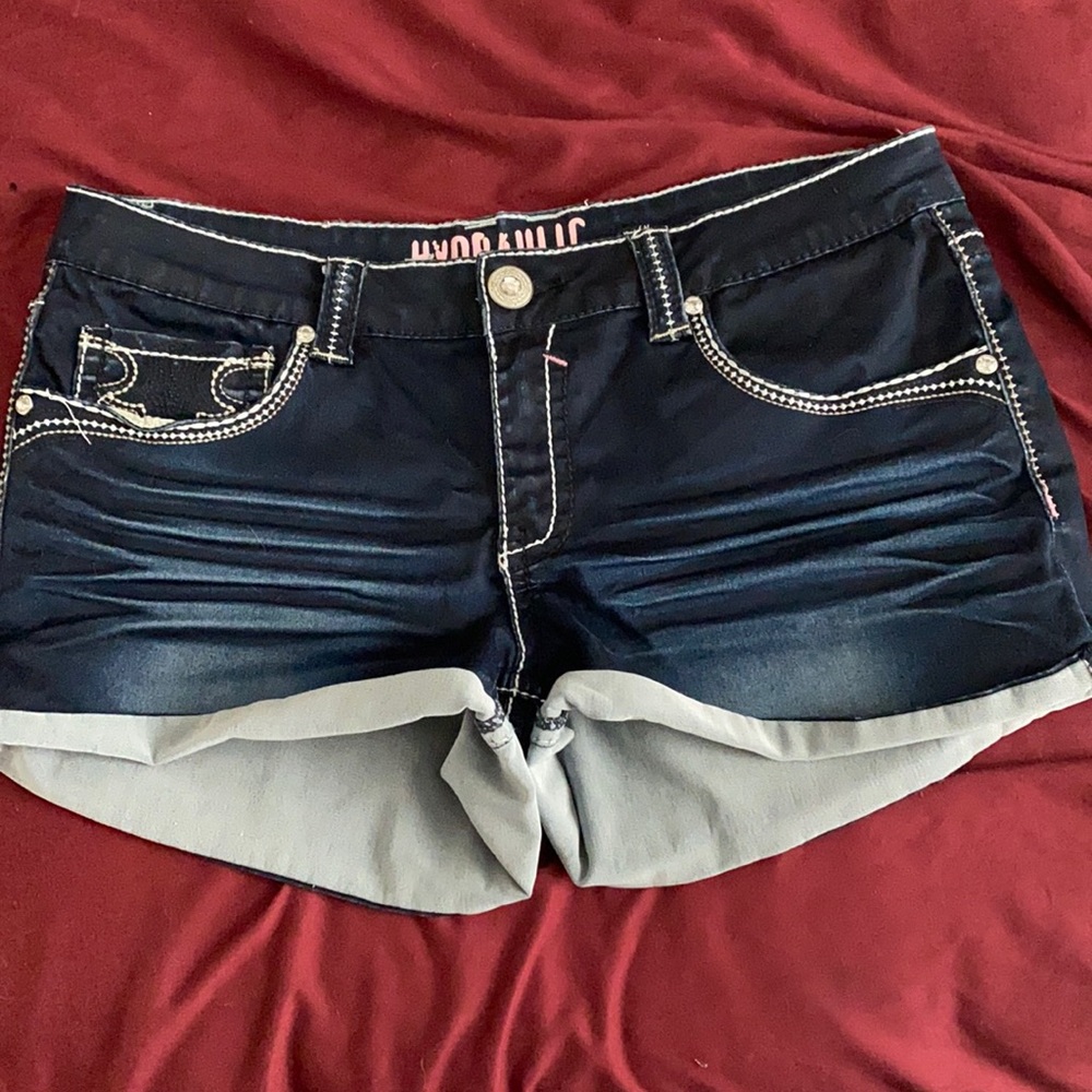 Juniors sz 17/18 Jean shorts like new hydyolic